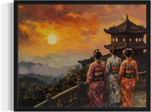 Taiwan Art Print Poster, Asia Oriental Countries Culture Wall Art Asian Paintings for Bedroom Bathroom Living Room Decor 97 (Taiwan, 11 x 14 inches, Black Frame)