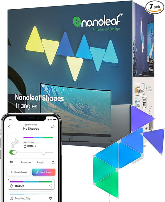 nanoleaf NL477003TW7P Triangles Smarter Kit (7 Panels) - Multicolor