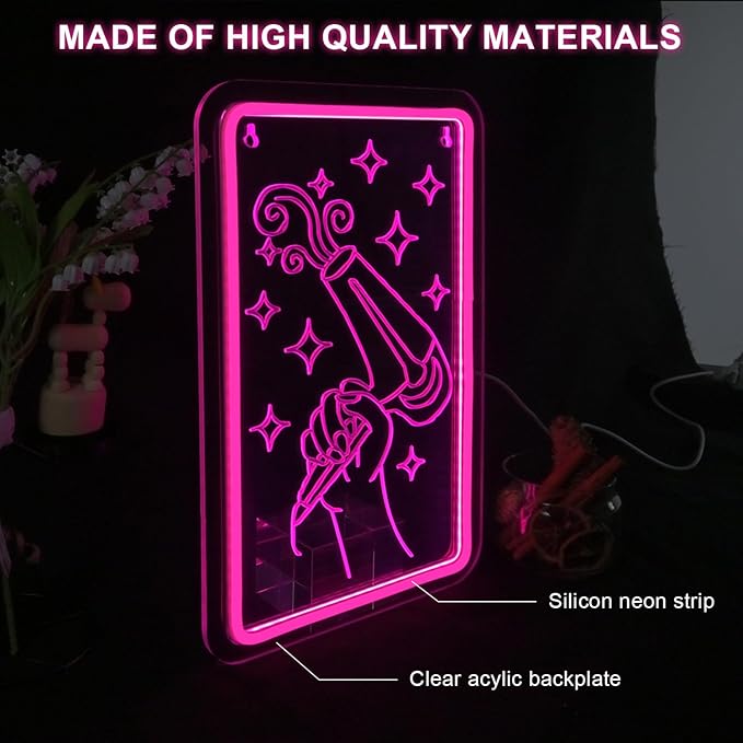 Lucunstar Pink Neon Sign Hair LED Light Beauty Salon Hair Salon Decor Led Neon Business Lights for Barbers Studio Decoration for Beauty Shop