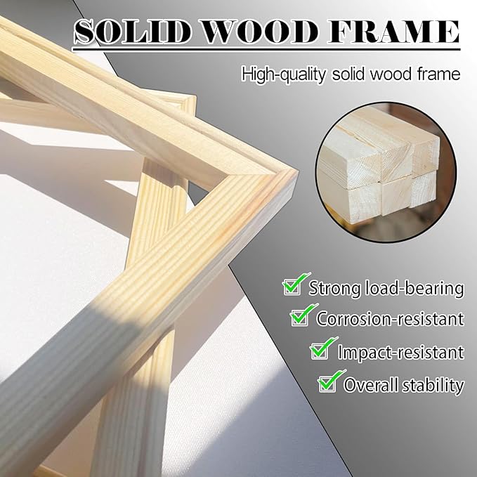 Modern Geometric Abstract Canvas Wall Art 48 x 24 inches Navy Blue and Beige Tones Canvas Painting Framed Home Artwork Living Room Decor for Bedroom Office Wall Decor