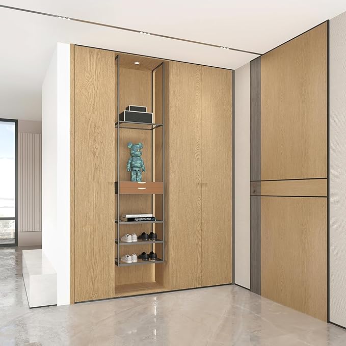 31.5"x78.74" Beech Wood Contact Paper Stick and Peel Wallpaper Removable Self Adhesive Yellow Brown Wood Grain Wallpaper Air Guide Slot Design Wood Vinyl Wrap for Countertops Cabinets Furniture