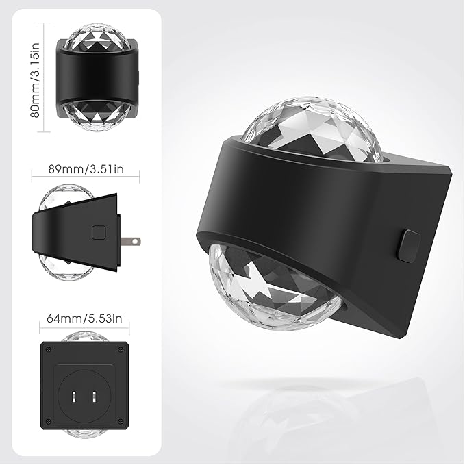 Night Lights Plug into Wall, Star Projector for Bedroom, Night Light Projector for Kids, 9-Color RGB Galaxy Nightlight with Dusk to Dawn Sensor for Bathroom, Home Gaming Room Decor Gifts