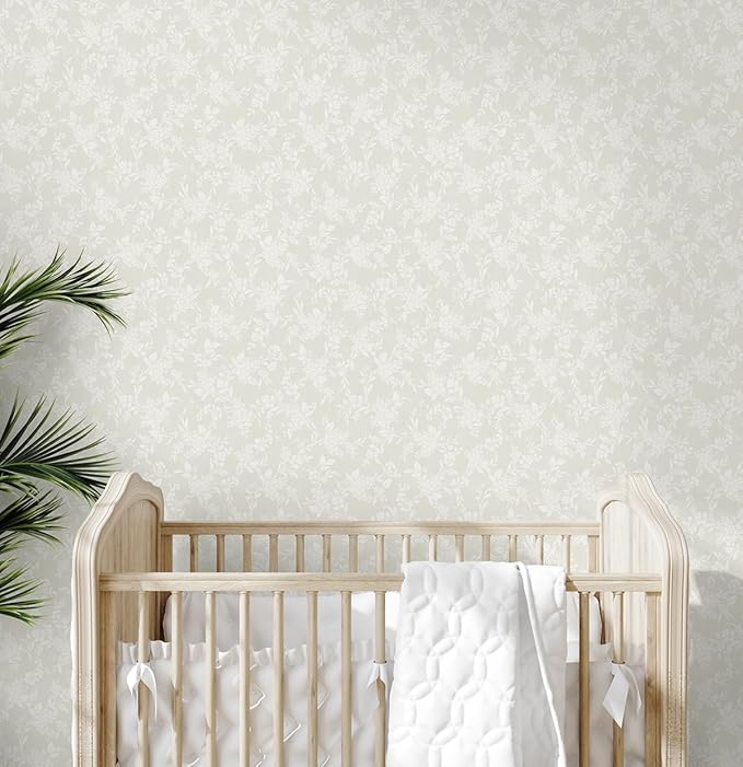 NextWall Tonal Floral Peel and Stick Wallpaper (Neutral)