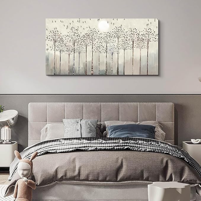 Lapremoly Wall Art For Living Room & Bedroom - Modern Wall Decor - Abstract Trees Landscape Pictures - Canvas Prints - Large Office & Dorm Decor