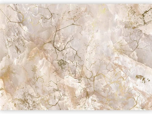 artgeist Wall Mural Abstract 154x110 in - XXL Peel and Stick Self-Adhesive Wallpaper Removable Large Sticker Foil Wall Decor Print Picture Image Design Faux Marble White f-C-0492-a-a