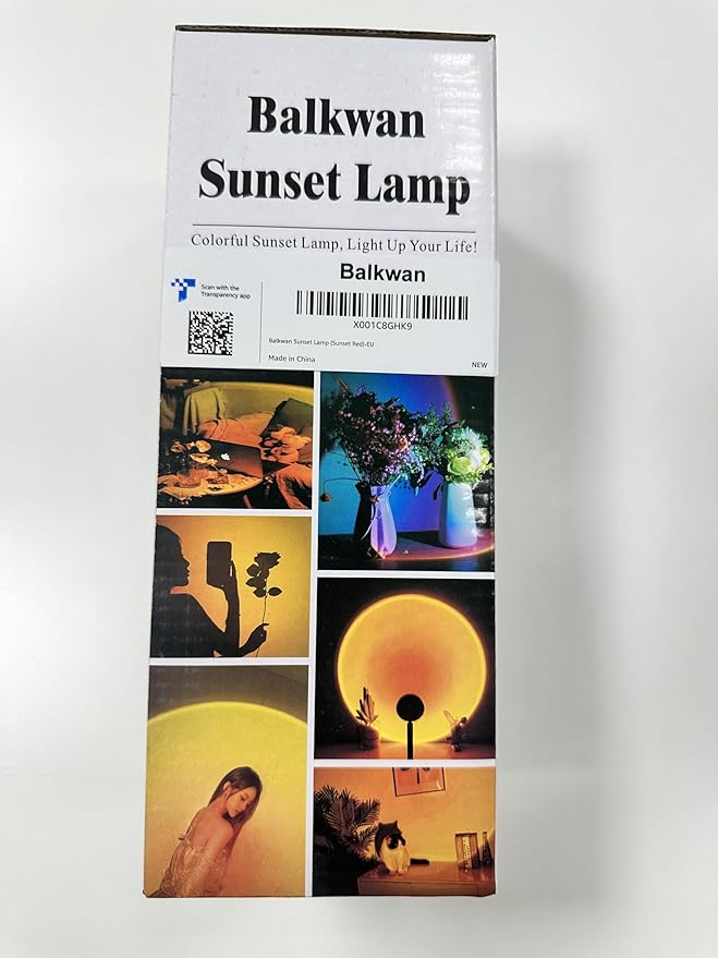 Balkwan Sunset Lamp Projection Rotation Rainbow Lamp Led Romantic Visual Led Light Network Red Light with USB Modern Floor Stand Night Light Living Room Bedroom Decor (Sunset Red)