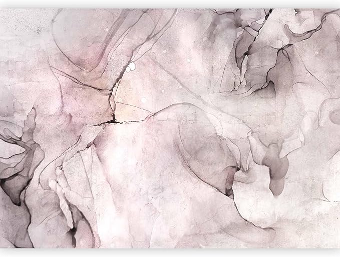 artgeist Premium Wall Mural Abstract 138x101 in - XXL Non-Woven Wallpaper Fleece Wall Decor Photo Print Picture Image Design Boho Optical Illusion Concrete Cement rosa f-C-0495-a-b