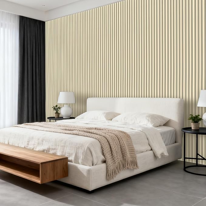 10Pack WPC Slat Wall Panels, 96 x 6.4 x 0.8Inches 3D Accent Wall Panels for Interior Home Decor, Fluted Wood Paneling for Living Room, TV Background, Office, Bedroom(Oak)