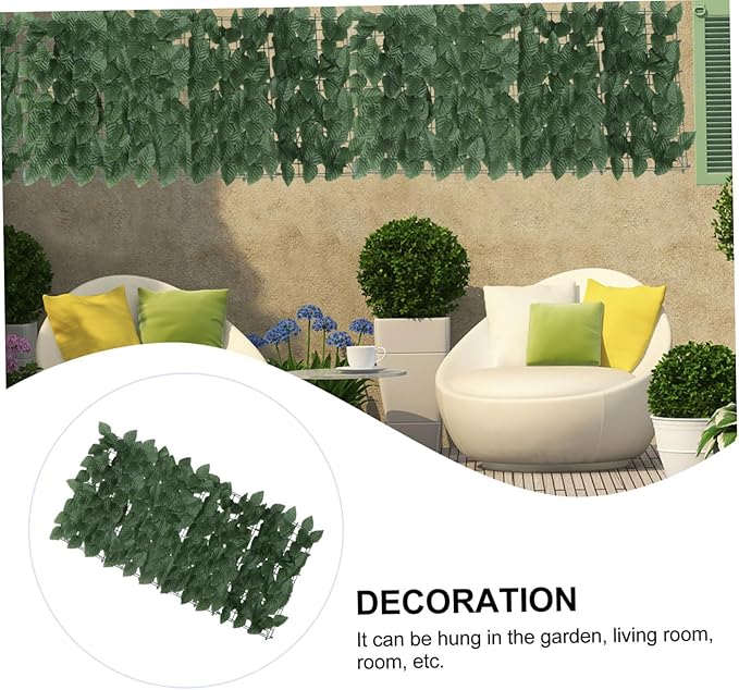 Artificial Leaf Garden Fence Panel Green Privacy Hedge Screen for Balcony Terrace Wedding Wall Outdoor Decorative Faux Leaf Privacy Fence