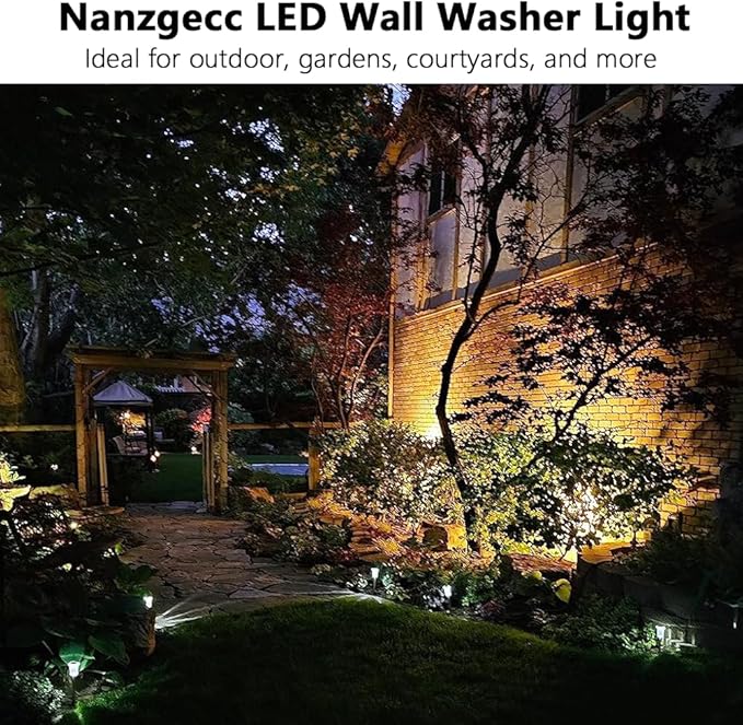 72W Outdoor LED Wall Washer Lights, 40 Inches 3500K Warm White Wall Washer Light Bar, 120V IP67 Waterproof Outdoor LED Light Bar for Outdoors, Plug-in (2 Pack)