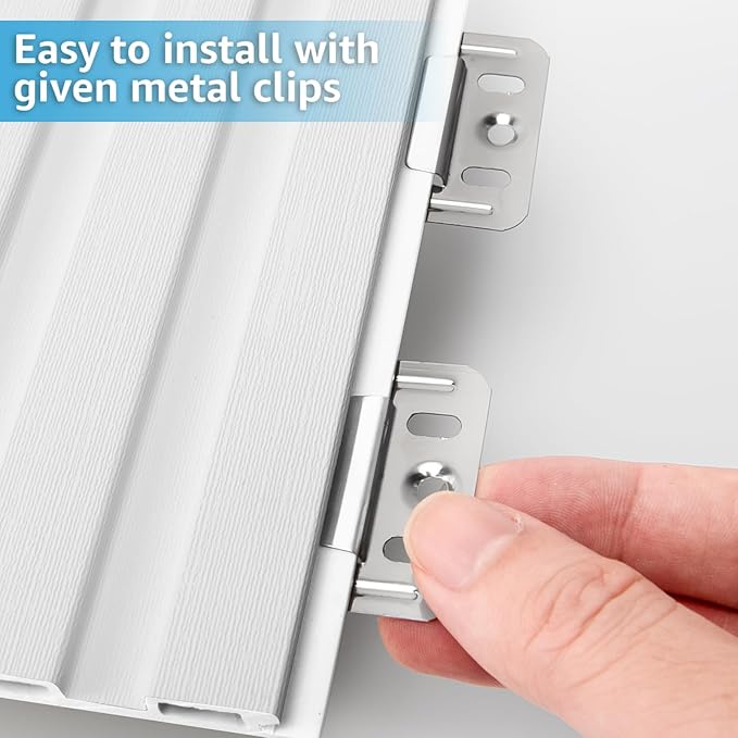 Art3d 8 Pack 96" x 6" WPC Slat Wall Panels, 3D Fluted Panel for Interior Wall Decor, TV Background, Bedroom, Living Room - Off-White