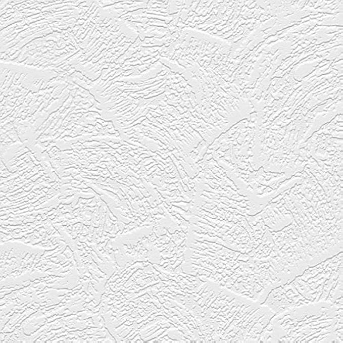 Manhattan Comfort Oliver Series Vinyl Textured and Paintable Design Large Wallpaper Roll, 21" W x 33' L, White