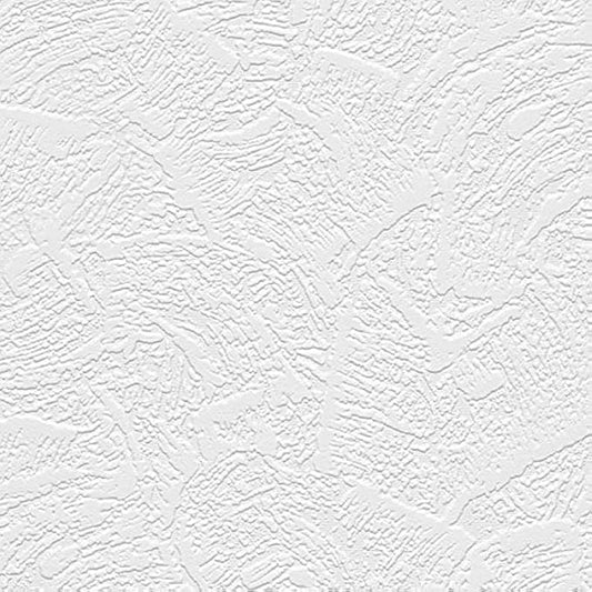 Manhattan Comfort Oliver Series Vinyl Textured and Paintable Design Large Wallpaper Roll, 21" W x 33' L, White
