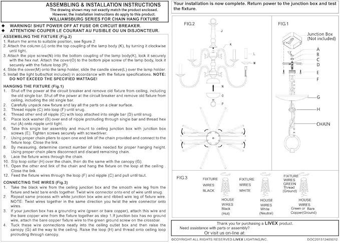 Livex Lighting 5012-01 Williamsburgh 12 Light Two Tier (8+4) Chandelier, Antique Brass