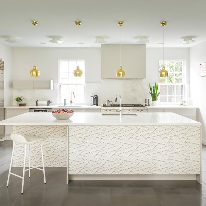 33 Pack 3D Wall Panels for Interior Wall Decor, 12''x12'' White Accent Textured Wall Panels, Wall Covering Panles for Living Room, Gaming Room, TV Background, Cover 32 Sq.Ft