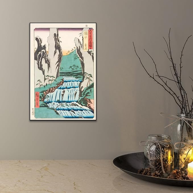 OKRA Utagawa Hiroshige Canvas Wall Art - Gokei Poster - Japanese Ukiyo-E Japanese Provinces Woodcut Wall Art Famous Painting Reproduction Room Aesthetic Wall Decor Unframed