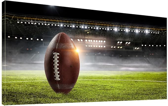 CHENOIL Football Sport Canvas wall Art Paintings Pictures Print Artwork for Home Office Kids Boys Room Decor-20 x40
