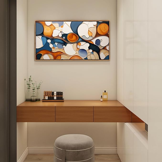 Abstract Wall Art - Modern Colorful Canvas Wall Art for Living Room- Large Framed Decorations, Wall Decor for Bedroom - Office Artwork Wall Decor