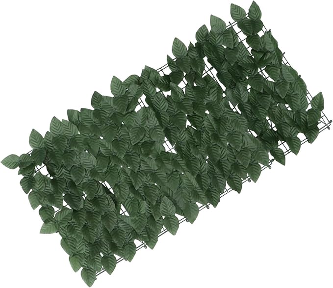 Artificial Leaf Garden Fence Panel Green Privacy Hedge Screen for Balcony Terrace Wedding Wall Outdoor Decorative Faux Leaf Privacy Fence