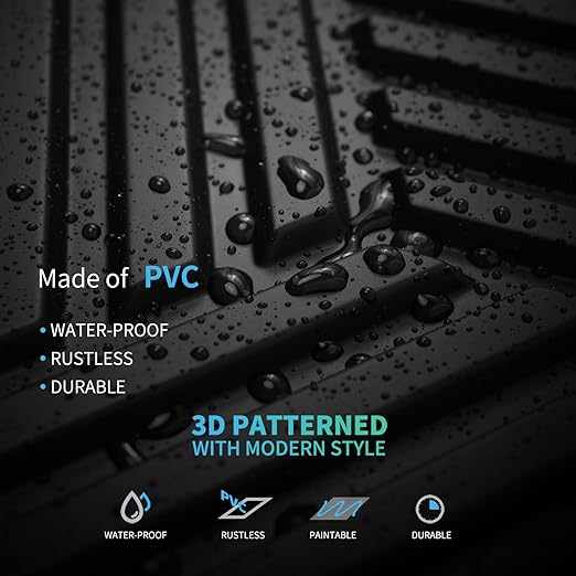 Art3d 33-Pack 3D Wall Panels, Textured Black 12"x12" Panels for Interior Accent Walls – Living Room, Bedroom, TV Background