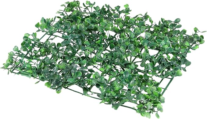 JEUIHAU 20 PCS 10x10 Inch Artificial Grass Wall Panels, Boxwood Hedge Privacy Screen for Indoor Outdoor Wedding Venue, Business Space, Garden Balcony Party Decor