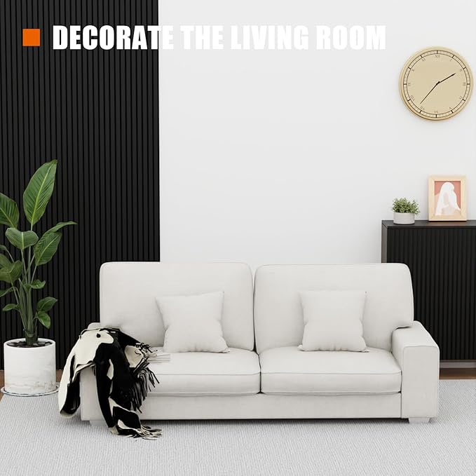 2 PCS wooden slats sound-absorbing panels, 3D groove wood grain sound absorbing panels, stylish decoration, significant noise reduction effect, suitable for walls and ceilings (Matte Black)