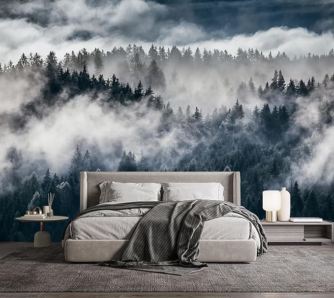 -Misty Forest Bedroom Wallpaper XT20 L 180" x 115"