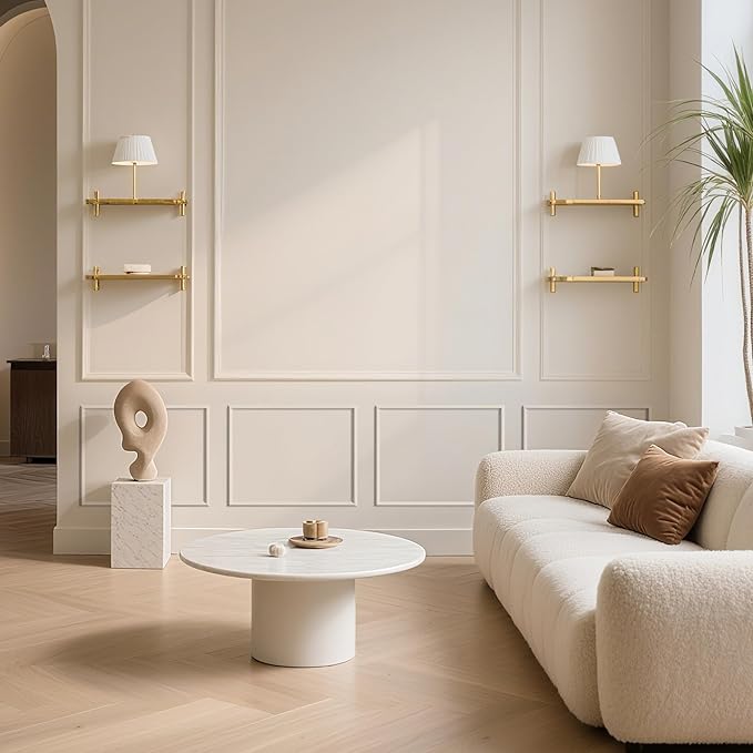 6 Sets Peel and Stick Wall Molding Kit, 16''x24'' Premade Wainscoting Accent Panels for Interior Wall Trim, Easy DIY Moulding Decor