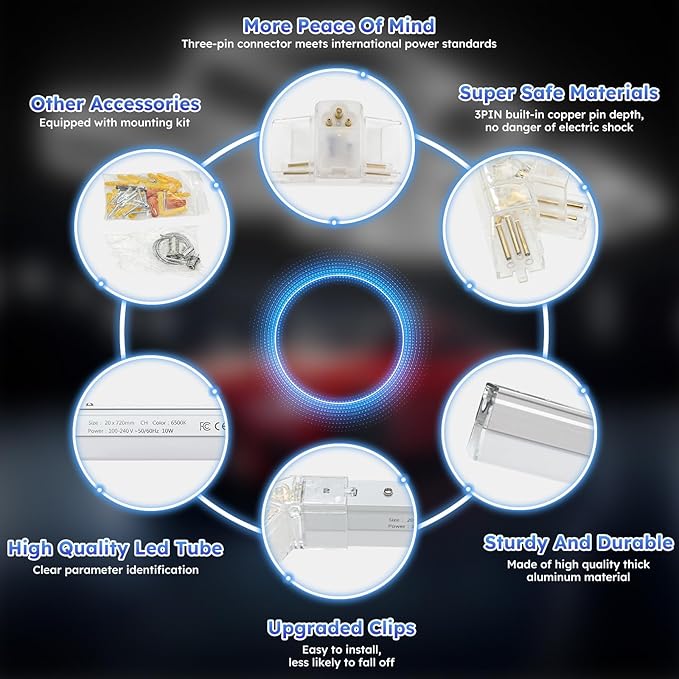 Large Hexagonal LED Lights - Overstock Hexagonal Lights for Garages, Stores, Conference Rooms, Auto Repair Shops
