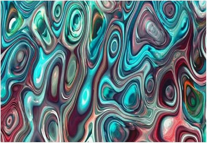 Creative Color Self-Adhesive Large Mural, Abstract Art Peel and Stick Wall Wallpaper Posters, for Living Room Bedroom Kitchen Home Decor, 116"W x 91"H