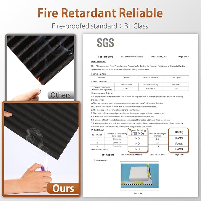 36 Pack Acoustic Foam Panels with Self Adhesive 12" X 12" X 1" Sound Proof Foam Panels for Walls High Density Wedge Soundproof Wall Panels for Studio Office Gaming Room