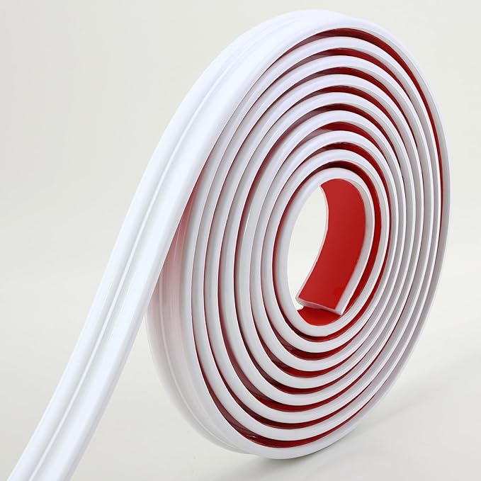 240"L x 1.3"W Peel and Stick Chair Rail Panel Molding, Pre-Primed Trim for Home Decoration & Wall Protection