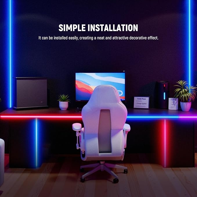 NEEWER 9.84ft/3m LED Strip Lights Front Lit, Smart AI RGB Cuttable Neon Rope Light, App Control Color Changing for Bedroom Gaming Room Studio Home Classroom Wall Outdoor Outside Waterproof Decor, NS01