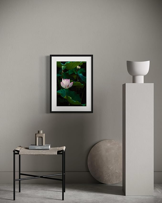 Oriental Beauty: Stunning Feng Shui Landscape Wall Art Vertical Prints for Home Decor in 3 Sizes (Serenity of a Pink Lotus, 20" x 30", Oriental Beauty)