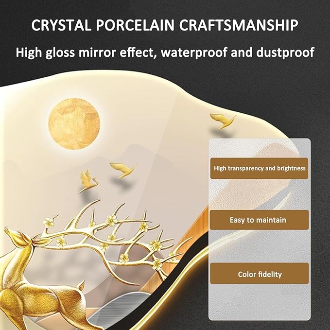 3D Art Wall Decor, Wall Sculptures Hanging Painting Koi Fish Welcoming Pine Wall Art Decoration Lamp,Oriental Decor Traditional Chinese Feng Shui Wall Hanging Painting,Wireless Remote Control