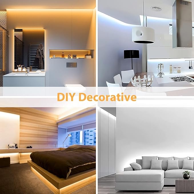 Lamomo LED Strip Lights, Tunable White Neon Rope Lights with Remote, 32.8Ft Dimmable 3000K-6000K Flexible Led Light Strip, Waterproof Silicone 24V Neon Lights for Bedroom Home Decor Warm White