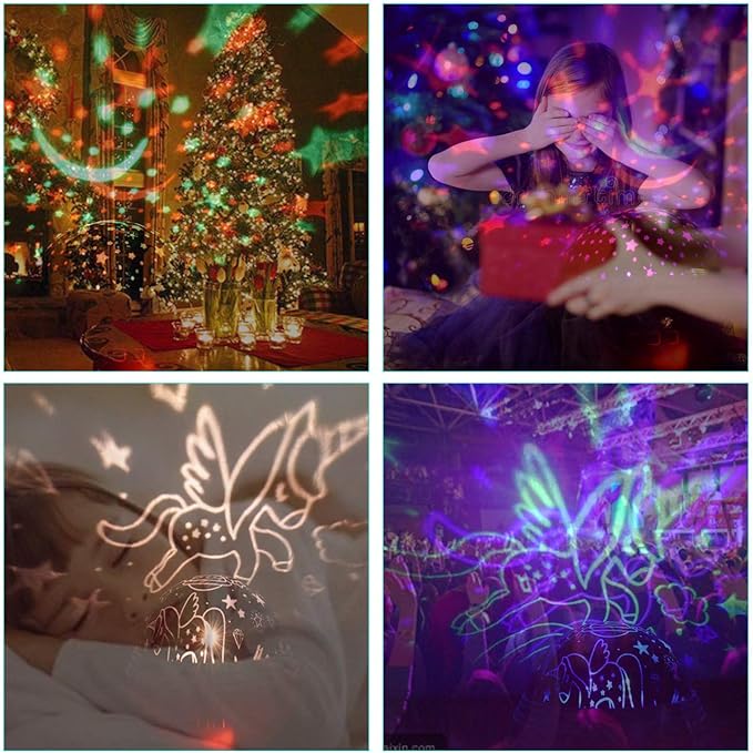 MINGKIDS Christmas Stocking Stuffers for Toddler Girls,Unicorn Gifts Age 6-8,Unicorns and Starry Night Light Projector for Kids, Birthday Gift for 3-10 Year Olds Girls