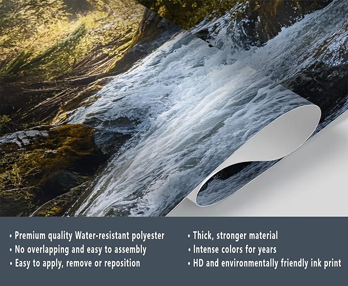 Brown Bear Mural Wallpaper, Forest Bear Murals, Natural Landscape Murals, Wallpaper for Living Room Bedroom Boy Girl Room Home Decor Mural (Not Peel Stick)