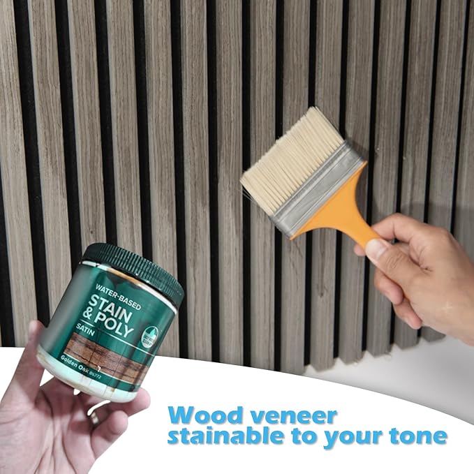 Art3d 2-Pack 108" x 12" Acoustic Wood Panels for Wall, Soundproof Wood Slat Panel for Wall and Ceiling, 3D Fluted Sound Absorbing Paneling for Interior Wall Decor, Living Room, Bedroom - Smoky Oak