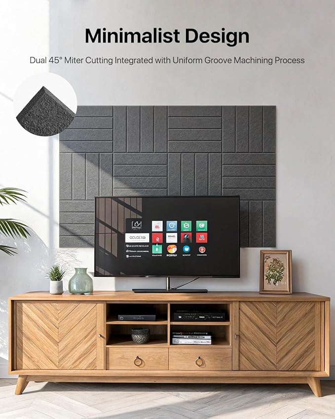 18 Pack Sound Proof Foam Panels for Walls, Self-Adhesive Acoustic Panels Sound Absorbing, 12" X 12" X 0.4" High Density Soundproof Wall Panels Tiles for Door, Ceiling, Home Office