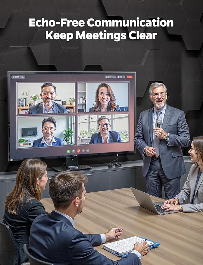 Acoustic Foam Panels, 1.57" & 2.75" Dual-thickness, 12 Pack Sound Absorbing Foam Tiles for Walls, Doors, Ceiling, 12" x 10" 3D Hexagon Decorative Art Panels for Recording Studio, Room, Pared (Black)