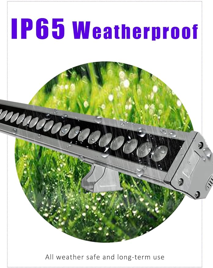 New Upgraded LED Wall Washer Lights with Waterproof Breather Valve, 36W Plug in LED Light Bar, 5000K Daylight Waterproof Outdoor/Indoor Bar for Art Display, Sign, Garage, Room, Landscape