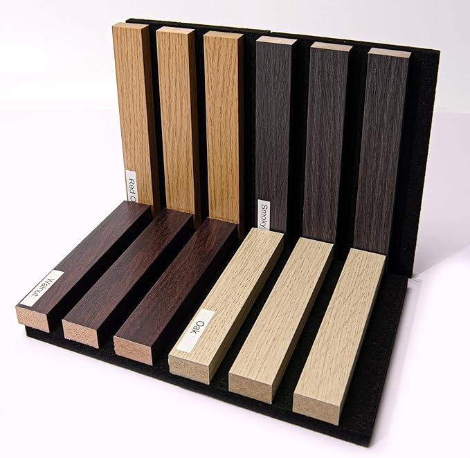 Art3dwallpanels Wood Slat Wall Panel, 108'' x 13'' Wood Panels for Wall 2 Pack 3D Soundproof Wall Panels, Large Acoustic Panels for Interior Ceiling and Wall Decor Noise Reduction, 4 Pack, Sample