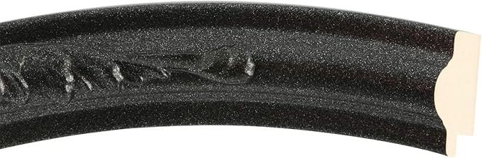 OVALCREST Oval Beveled Wall Mirror for Home Decor - Florence Style - Black Silver - 24" x 20"