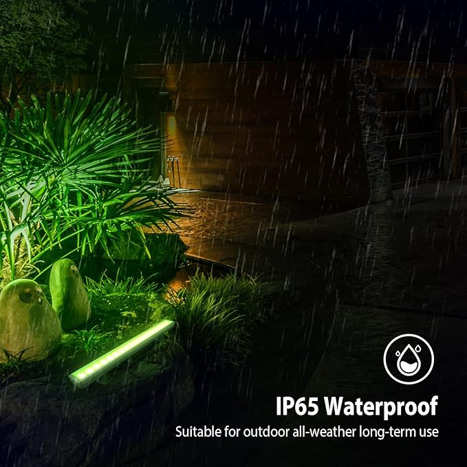 LED RGBW Wall Washer Light with RF Remote, 7200LM Brightness Dimmable LED Bar Light, AC120V 20" Waterproof Color Changing Linear Wall Washing Lamp for Outdoor & Indoor Lighting Projects