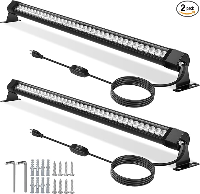 Pro-Grade 54W Outdoor Wall Washer Light Bar, 40 Inch 6000K LED Wall Washer Lights with IP67 Waterproof, Switch On/Off - 120V LED Light Bar for Outdoor (2Pack)