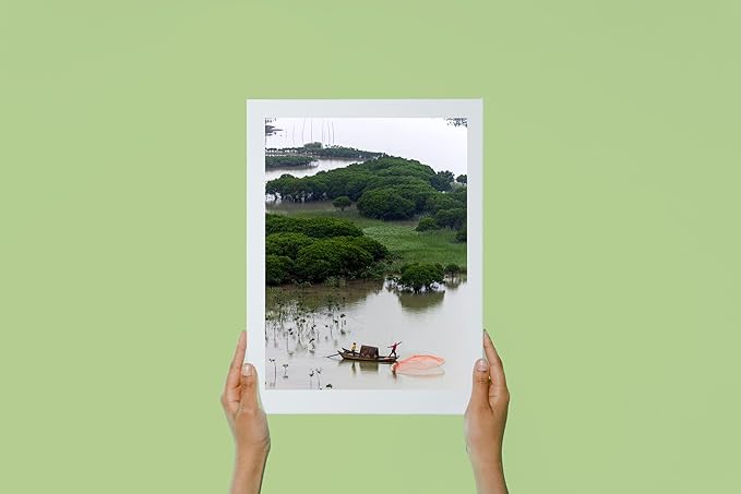 Oriental Beauty: Stunning Feng Shui Landscape Wall Art Vertical Prints for Home Decor in 3 Sizes (Casting Nets in the Mangrove Waters, 12" x 18", Oriental Beauty)