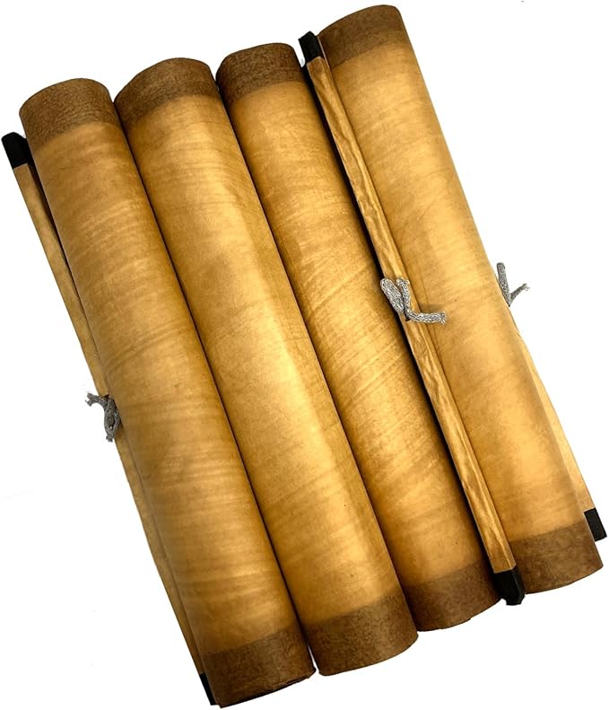 CIFIBIFUN Wall Asia Art Prints Posters Painting Eastern Vintage Style,4 Panels Old Paper Scroll Wood Framed Ready to Hang,Super Large Home Walls Decor Women