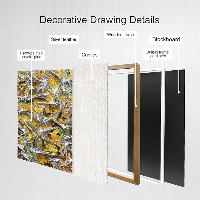 BrightA Textured silver leather abstract art - vibrant spray-painted fluid colors (yellow/orange/green) with solid wood frames, modern wall sculptures, contemporary living room 39.4"x59"