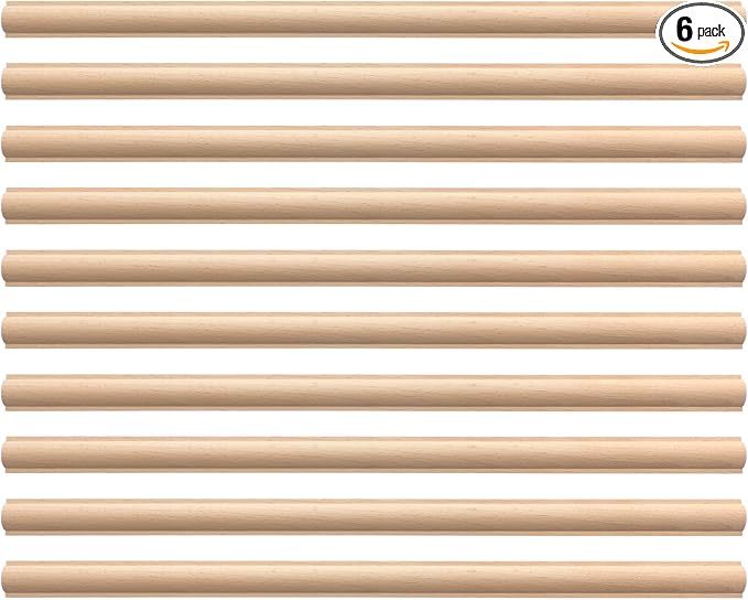 Nuanchu 12 Pcs Unfinished 3D Decorative Wood Trim Molding 15.75inch Decorative Wood Molding Cute DIY Trim for Home Wall Cabinet Shelf Window Door(Cylinder,20mm)